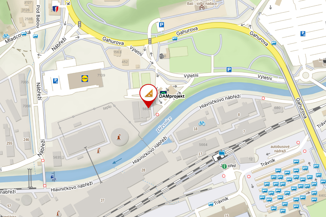 Mapa - Malá 5654, Zlín